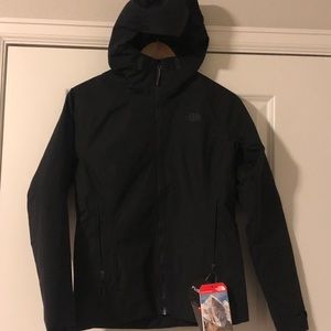 Black lightweight insulated ski jacket